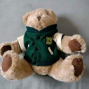 Hometown Products "D" Teddy Bear Plush in Green Letterman Jacket 12"